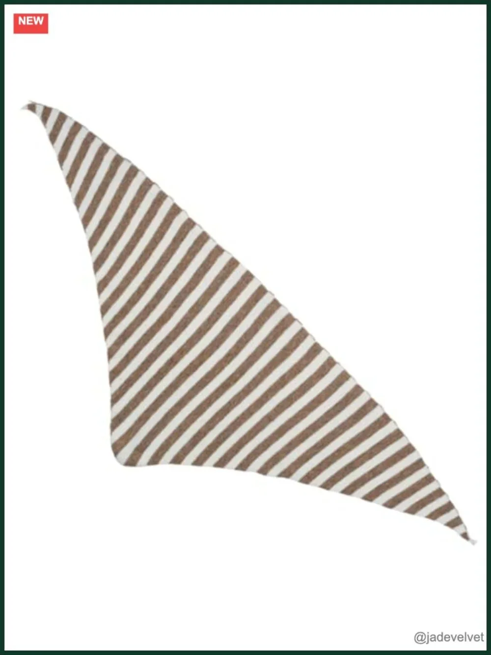Striped Knitted Triangle Scarf Shawl Headband Soft Warm Lightweight Versatile